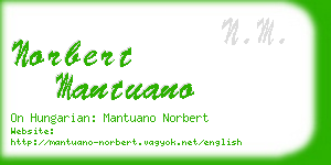 norbert mantuano business card